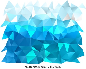 Light BLUE vector blurry triangle background. Triangular geometric sample with gradient.  A completely new template for your business design.
