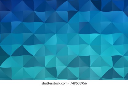 Light BLUE vector blurry triangle pattern. Creative geometric illustration in Origami style with gradient. Triangular pattern for your business design.