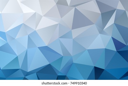 Light BLUE vector blurry triangle pattern. Triangular geometric sample with gradient.  The elegant pattern can be used as part of a brand book.