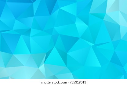 Light BLUE vector blurry triangle template. Creative geometric illustration in Origami style with gradient. The polygonal design can be used for your web site.
