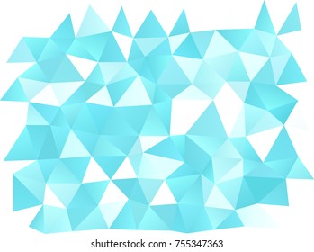 Light BLUE vector blurry triangle background. Geometric illustration in Origami style with gradient.  The textured pattern can be used for background.