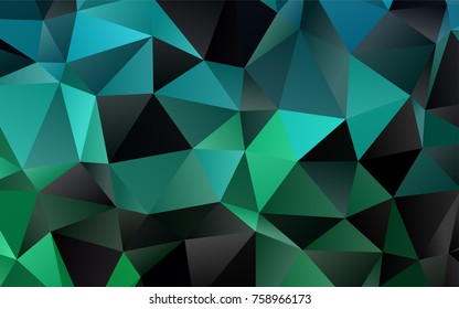 Light BLUE vector blurry triangle template. Creative geometric illustration in Origami style with gradient. Triangular pattern for your business design.