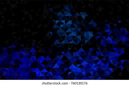 Light BLUE vector blurry triangle background. Creative illustration in halftone style with gradient. Triangular pattern for your business design.
