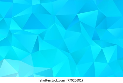 Light BLUE vector blurry triangle pattern. A completely new color illustration in a vague style. Brand-new style for your business design.