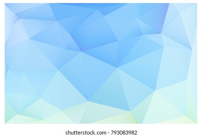 Light BLUE vector blurry triangle background design. Geometric background in Origami style with gradient. 