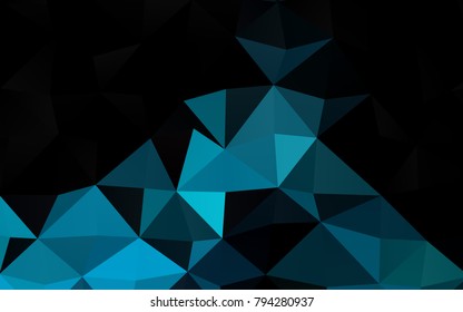 Light BLUE vector blurry triangle pattern. Creative geometric illustration in Origami style with gradient. A completely new design for your business.