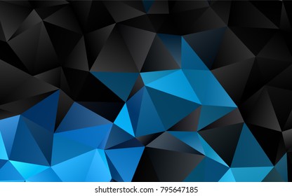 Light BLUE vector blurry triangle background. Triangular geometric sample with gradient.  The elegant pattern can be used as part of a brand book.