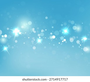 Fondo azul claro del Vector Bokeh para la decoración de la ceremonia de la Boda