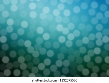 Light BLUE vector bokeh and colorful pattern. Creative illustration in halftone style with gradient. Brand new style for your business design.