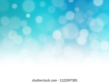 Light BLUE vector bokeh template. Colorful abstract illustration with gradient. The blurred design can be used for your web site.