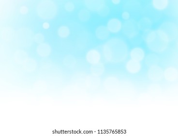 Light BLUE vector bokeh template. Colorful abstract illustration with gradient. The background for your creative designs.
