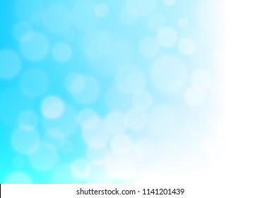 Light BLUE vector bokeh template. Creative illustration in halftone style with gradient. The template can be used for your brand book.