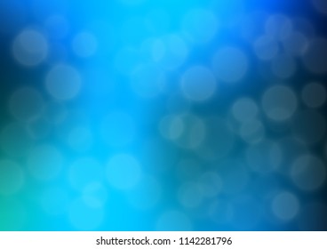 Light BLUE vector bokeh template. Colorful illustration in abstract style with gradient. A completely new design for your business.