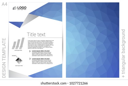 Light BLUE vector  brochure for ui, ux design. Glitter abstract design concept with text box. The pattern can be used for any ad, booklets.