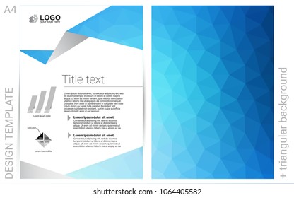 Light BLUE vector  brochure for ui, ux design. Blurred decorative design in abstract style with textbox. The pattern can be used for any ad, booklets.