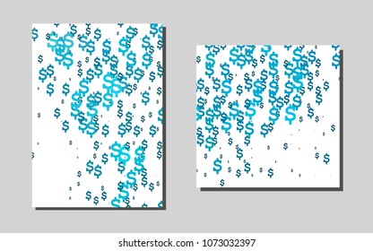 Light BLUE vector brochure for ui, ux design. Modern abstract design concept with colorful gradient. Pattern for ads, leaflets, labels of your business.