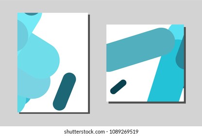Light BLUE vector brochure for ui, ux design. Glitter abstract design concept with text box. New design for a poster, banner of your website.