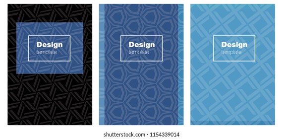 Light BLUE vector brochure for ui, ux design. Beautiful colorful sample in abstract style. Template for magazines, jurnals.