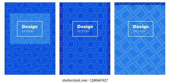 Light BLUE vector brochure for ui, ux design. Modern abstract design concept with colorful gradient. Pattern notebooks, journals.