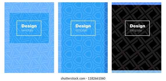 Light BLUE vector brochure for ui, ux design. Abstract booklet on colored background with gradient. Template for magazines, jurnals.