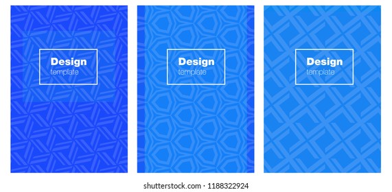 Light BLUE vector brochure for ui, ux design. Abstract booklet on colored background with gradient. Pattern for business books, journals.