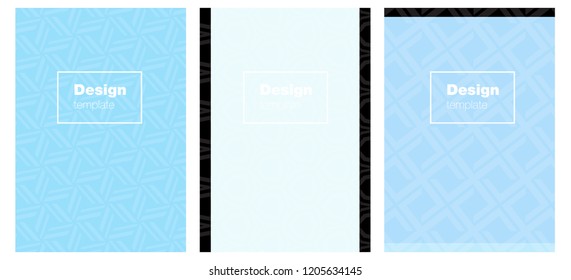Light BLUE vector brochure for ui, ux design. Web interface on abstract background with colorful gradient. Completely new template books.