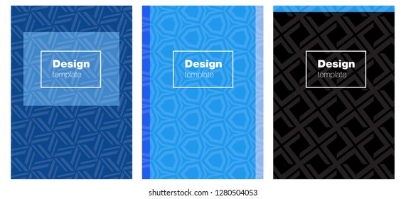 Light BLUE vector brochure for ui, ux design. Booklet with textbox on colorful abstract background. New design for cover of books.
