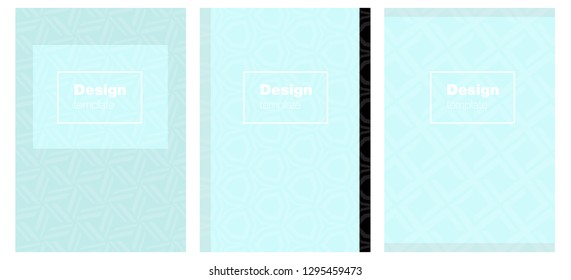Light BLUE vector brochure for ui, ux design. Abstract booklet on colored background with gradient. Pattern for leaflets, booklets.