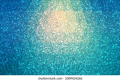 Light BLUE vector christmas polygon background. Low poly Illustration consisting of triangles with snowflakes. Texture background of New Year celebration.