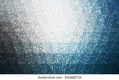 Light BLUE vector christmas polygon background. Low poly Illustration consisting of triangles with snowflakes. Texture background of New Year celebration.