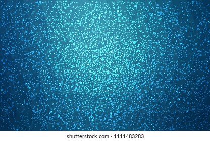 Light BLUE vector christmas polygon background. Low poly Illustration consisting of triangles with snowflakes. Texture background of New Year celebration.