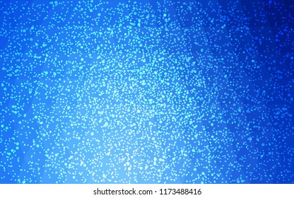 Light BLUE vector christmas polygon background. Low poly Illustration consisting of triangles with snowflakes. Texture background of New Year celebration.