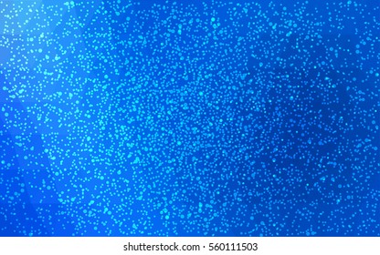 Light BLUE vector christmas polygon background. Low poly Illustration consisting of triangles with snowflakes. Texture, seamless background of New Year celebration.
