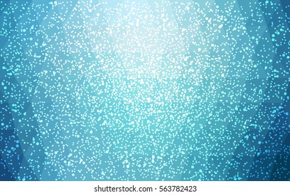 Light BLUE vector christmas polygon background. Low poly Illustration consisting of triangles with snowflakes. Texture, seamless background of New Year celebration.
