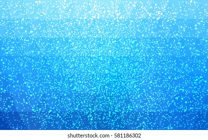 Light BLUE vector christmas polygon background. Low poly Illustration consisting of triangles with snowflakes. Texture background of New Year celebration.
