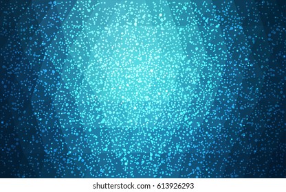 Light BLUE vector christmas polygon background. Low poly Illustration consisting of triangles with snowflakes. Texture background of New Year celebration.