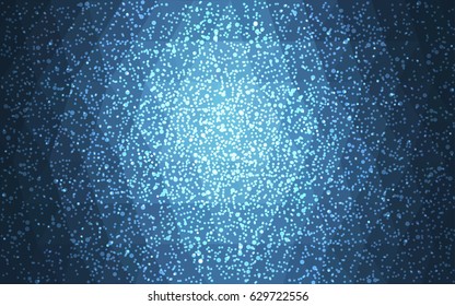 Light BLUE vector christmas polygon background. Low poly Illustration consisting of triangles with snowflakes. Texture background of New Year celebration.
