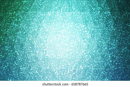 Light BLUE vector christmas polygon background. Low poly Illustration consisting of triangles with snowflakes. Texture background of New Year celebration.