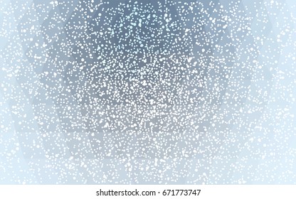 Light BLUE vector christmas polygon background. Low poly Illustration consisting of triangles with snowflakes. Texture background of New Year celebration.