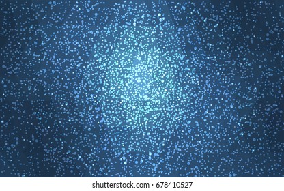 Light BLUE vector christmas polygon background. Low poly Illustration consisting of triangles with snowflakes. Texture background of New Year celebration.
