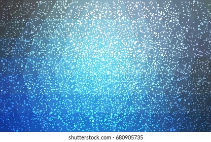 Light BLUE vector christmas polygon background. Low poly Illustration consisting of triangles with snowflakes. Texture background of New Year celebration.
