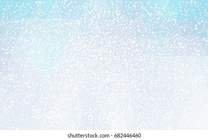 Light BLUE vector christmas polygon background. Low poly Illustration consisting of triangles with snowflakes. Texture background of New Year celebration.