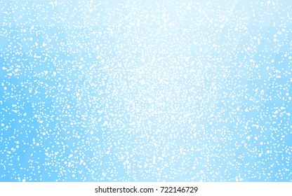 Light BLUE vector christmas polygon background. Low poly Illustration consisting of triangles with snowflakes. Texture background of New Year celebration.
