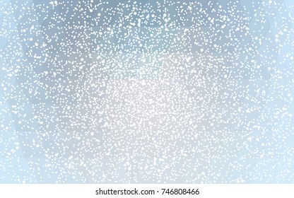 Light BLUE vector christmas polygon background. Low poly Illustration consisting of triangles with snowflakes. Texture background of New Year celebration.