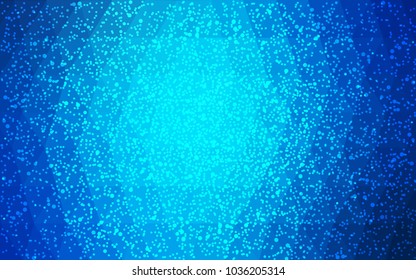 Light BLUE vector christmas postcard low polygon background. Illustration consisting of triangles. Abstract triangular polygonal origami or crystal design of New Year celebration.