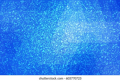 Light BLUE vector christmas postcard low polygon background. Illustration consisting of triangles. Abstract triangular polygonal origami or crystal design of New Year celebration.