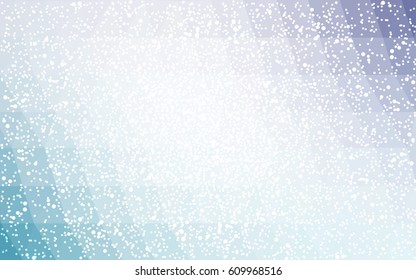 Light blue vector christmas postcard low polygon background. Illustration consisting of triangles. Abstract triangular polygonal origami or crystal design of New Year celebration.