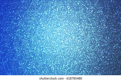 Light BLUE vector christmas postcard low polygon background. Illustration consisting of triangles. Abstract triangular polygonal origami or crystal design of New Year celebration.