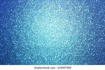 Light BLUE vector christmas postcard low polygon background. Illustration consisting of triangles. Abstract triangular polygonal origami or crystal design of New Year celebration.