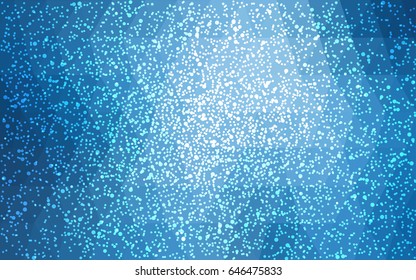 Light BLUE vector christmas postcard low polygon background. Illustration consisting of triangles. Abstract triangular polygonal origami or crystal design of New Year celebration.